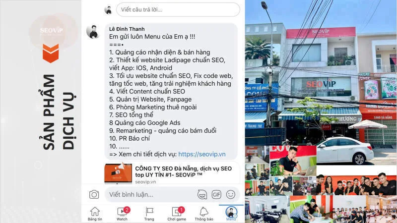 Các dịch vụ chính của SEOViP