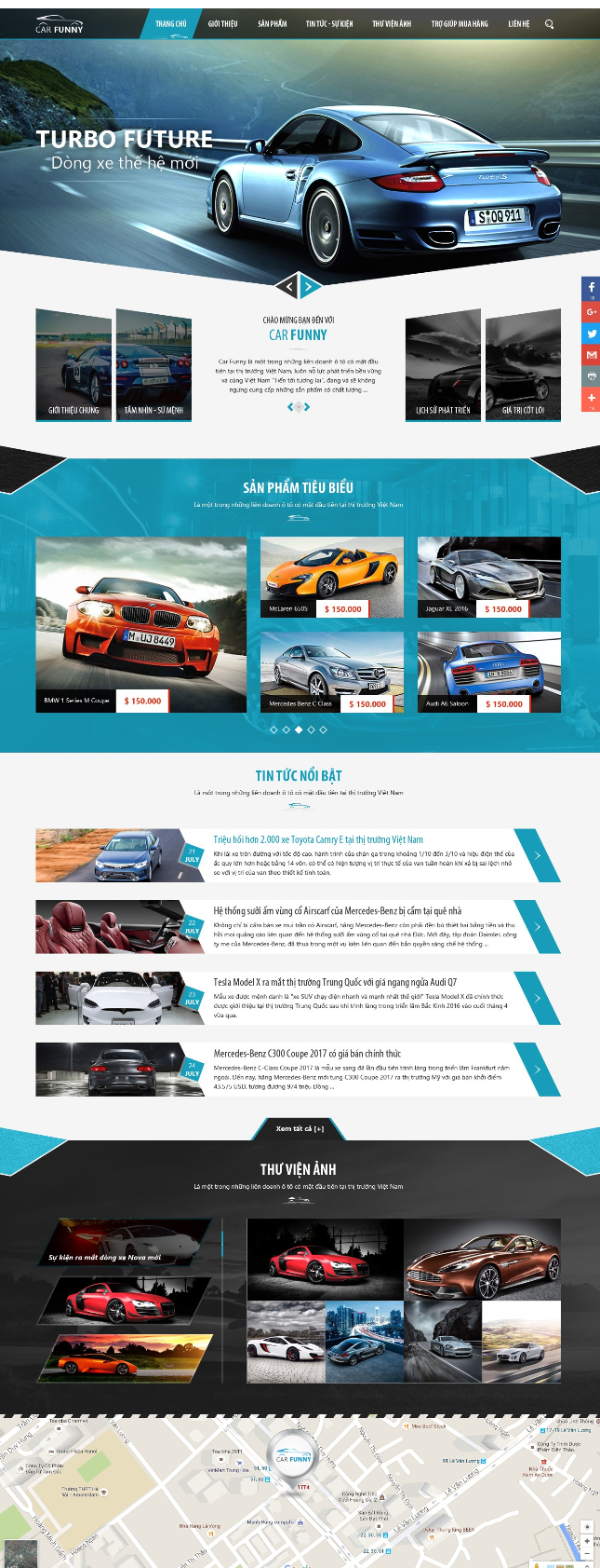 Thiết kế website ô tô đẹp, chuyên nghiệp