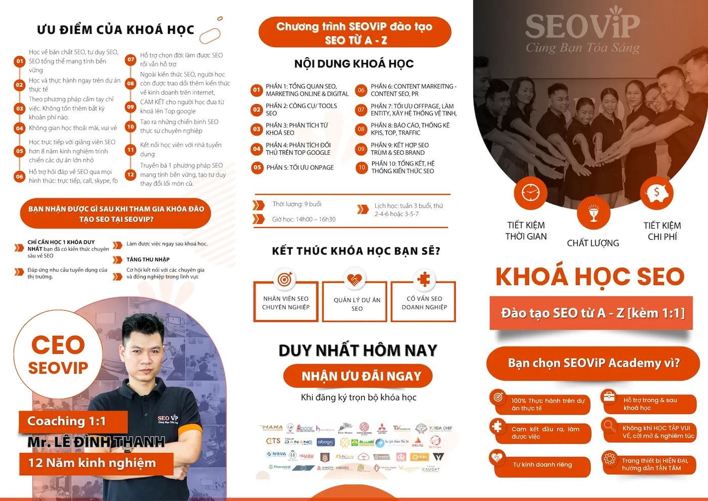 Brochure khoá học SEO