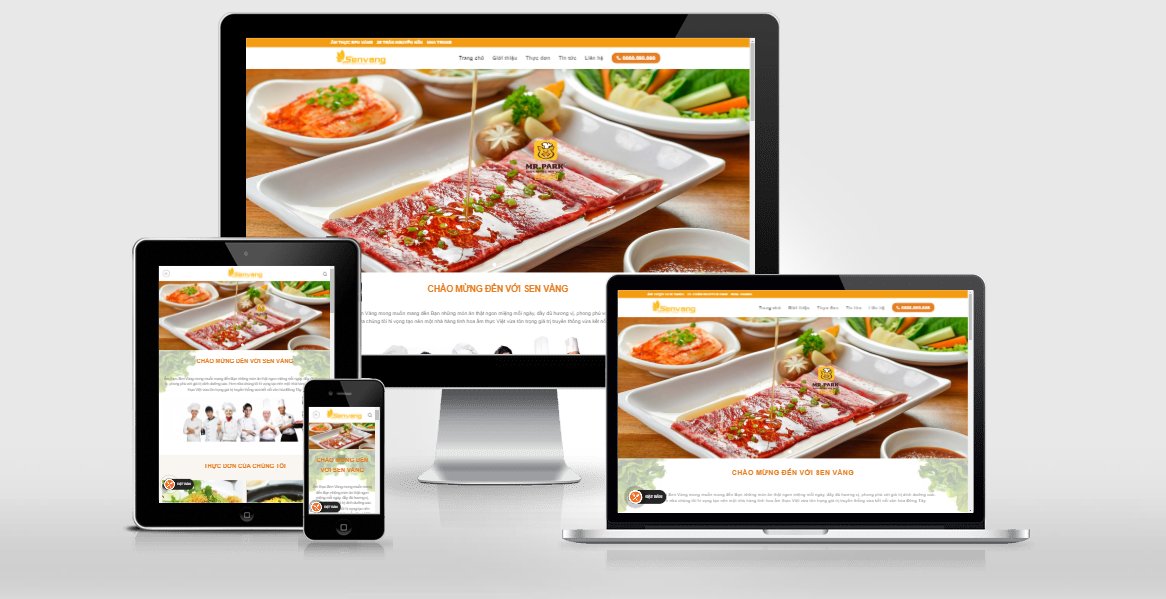 Thiết kế website Nhà hàng quán ăn, quán nhậu sang trọng, tiện dụng - SEOViP.vn ™