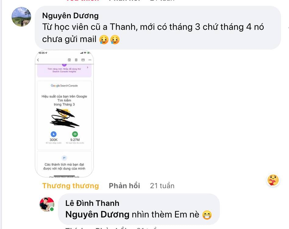 Kết quả mentor SEO - cố vấn