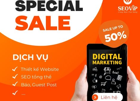 Giảm giá sốc lên đến 50% cho toàn bộ dịch vụ tại SEOViP!