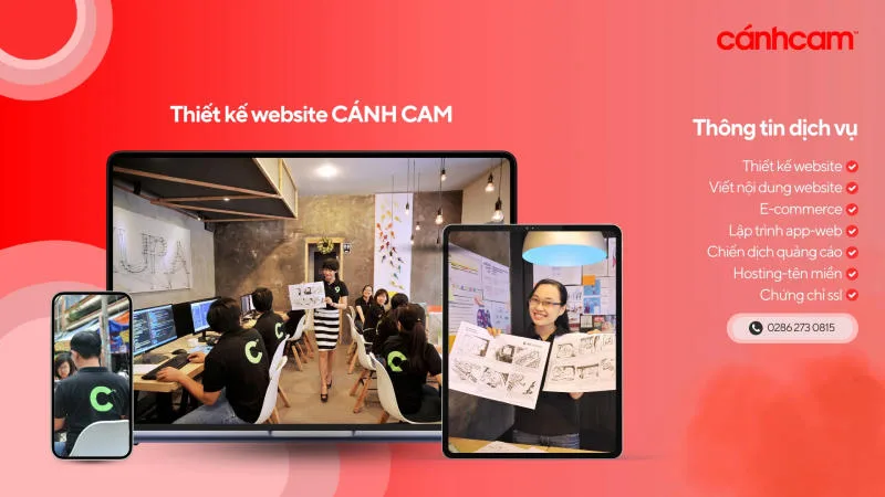 Đơn vị thiết kế website Cánh Cam