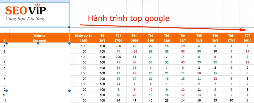 Hành trình TOP Google