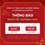 SEOVIP THÔNG BÁO LỊCH NGHỈ TẾT DƯƠNG LỊCH 2025