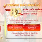 SEOViP THÔNG BÁO NGHỈ LỄ QUỐC KHÁNH 2/9/2025