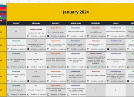 Content Calendar Là Gì?