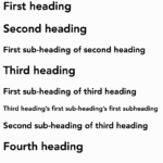 Heading/subheading