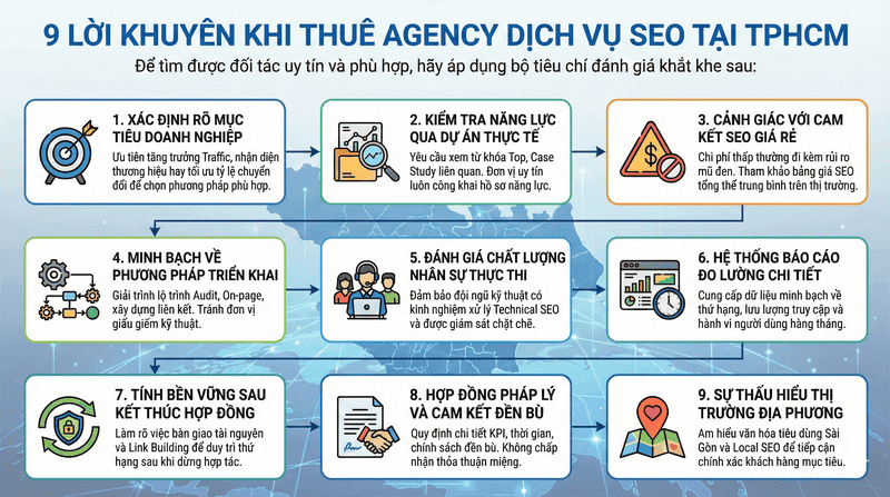 Lời khuyên khi chọn agency dịch vụ SEO tại TPHCM