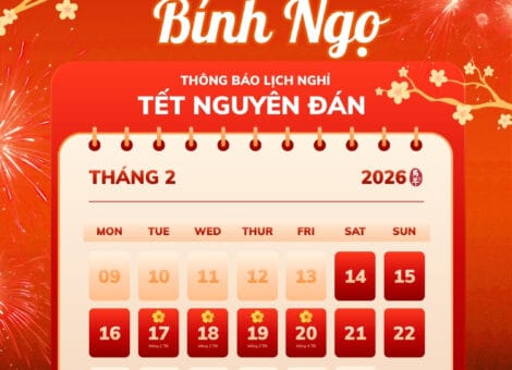 [THÔNG BÁO] LỊCH NGHỈ TẾT NGUYÊN ĐÁN BÍNH NGỌ 2026