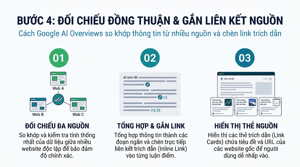Đối chiếu đồng thuận (Consensus) và gắn liên kết nguồn (Inline Citations)